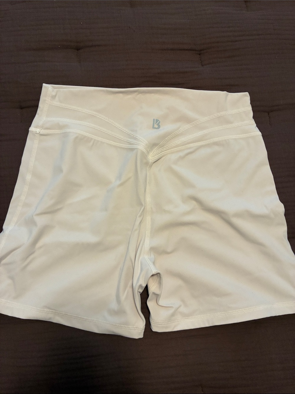 BuffBunny Cream High-Rise Bike Shorts